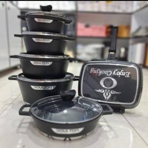 سرویس قابلمه دالتون چدن گرانیت ۱۲ پارچه طرح فلورانس